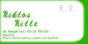 miklos mille business card